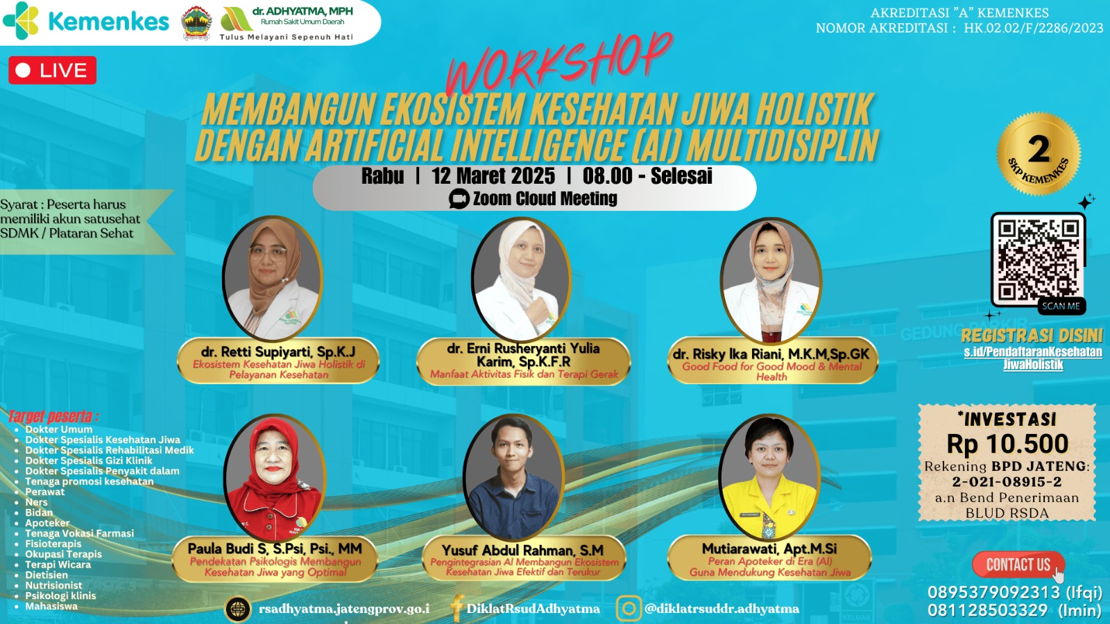 Workshop Membangun Ekosistem Kesehatan Jiwa Holistik Dengan Artificial Intelligence (AI) Multidisiplin
